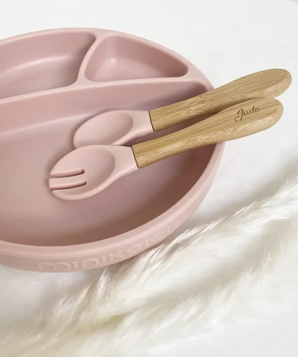 Set de repas personnalisé Rose poudré – Image 3