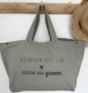 Grand sac vert sauge