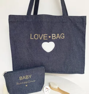 Grand sac denim Love Bag