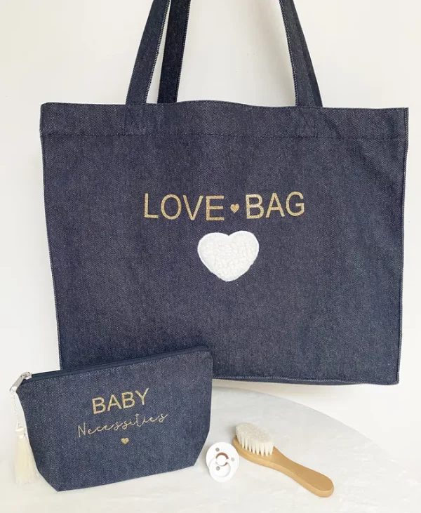 Grand sac denim Love Bag