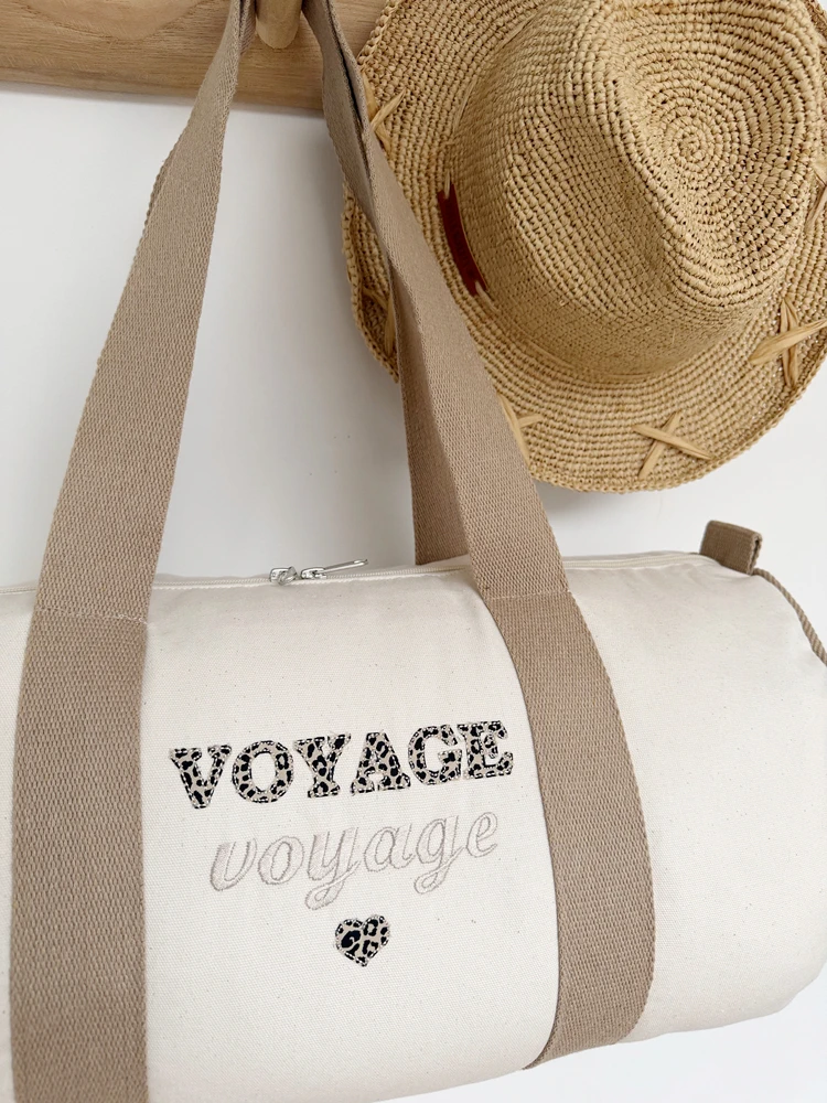 Sac polochon beige – Image 2