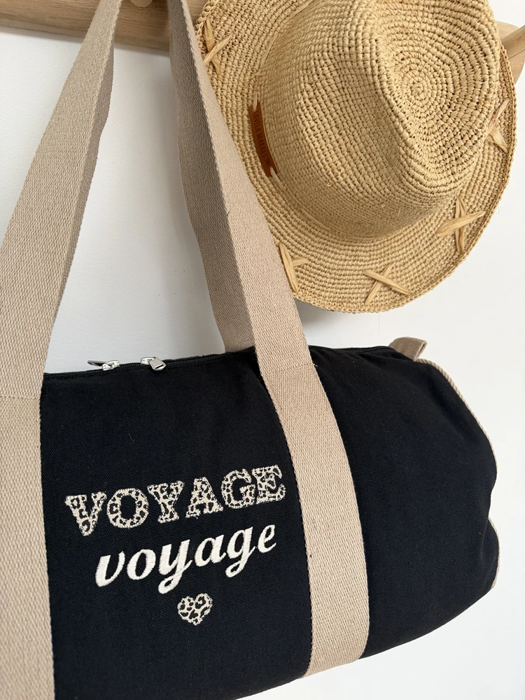Sac polochon noir – Image 2