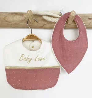 Duo bavoirs Rose