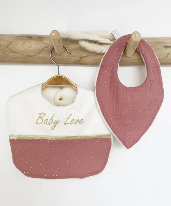 Duo bavoirs Rose