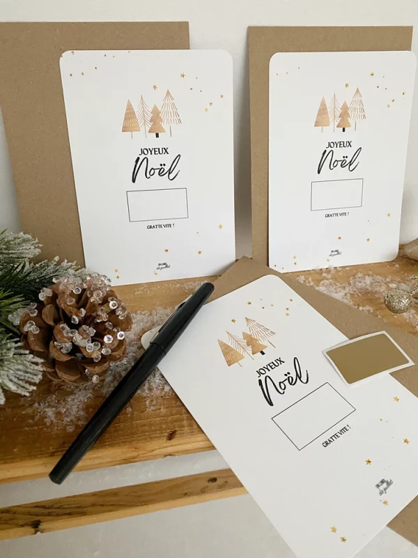 Carte cadeau de Noël à gratter!