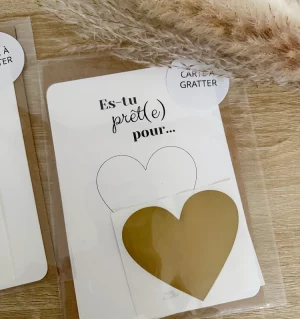 Carte surprise à gratter